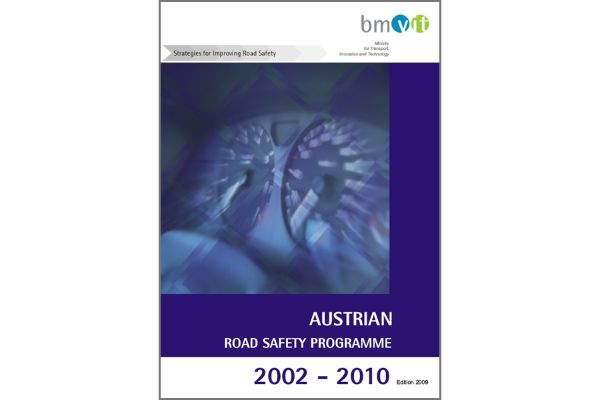 Cover of the booklet of the Austrian Road Safety Prpgramme from 2002 until 2010
