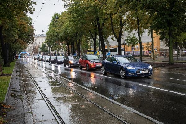 E-Mobilitäts Parade auf der Wiener Ringstraße