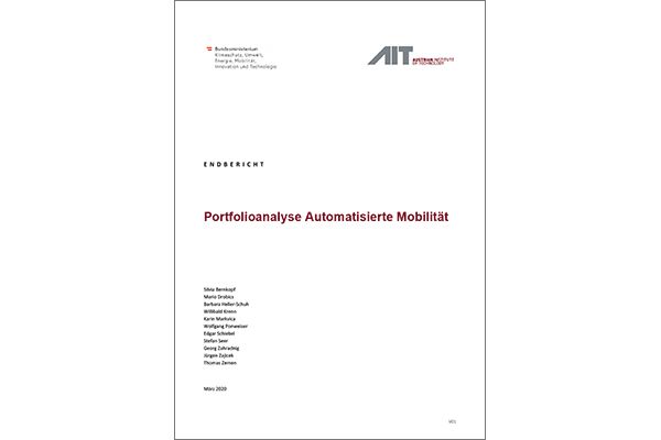 Titelblatt "Portfolioanalyse Automatisierte Mobilität"