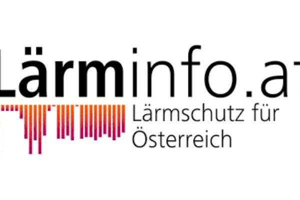 eine Karte Österreichs und der Schriftzug "Lärminfo"