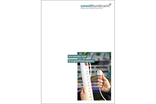 Titelblatt zur Kurzstudie zum Energieeffizienzgesetz vom Umweltbundesamt