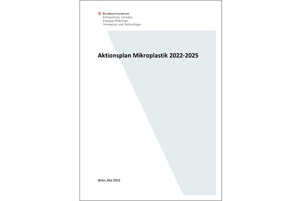 Titelplan "Aktionsplan Mikroplastik 2022-2025"