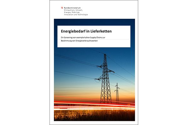 Titelblatt "Energiebedarf in Lieferketten"