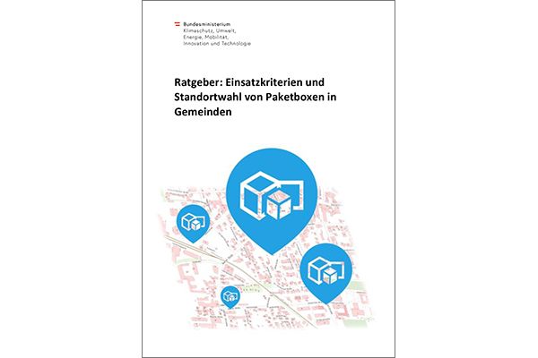Titelblatt "Ratgeber: Einsatzkriterien und Standortwahl von Paketboxen in Gemeinden"