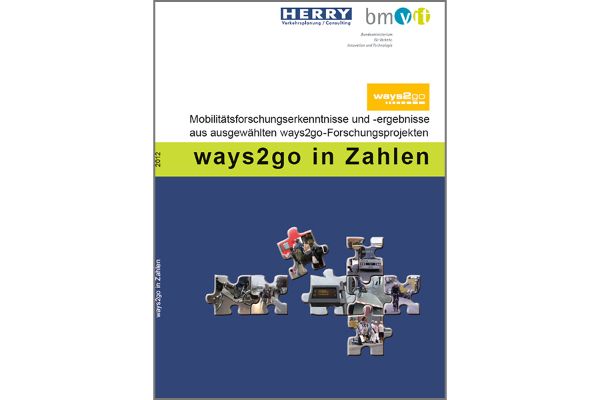 Titelblatt der Broschüre "ways2go in Zahlen"