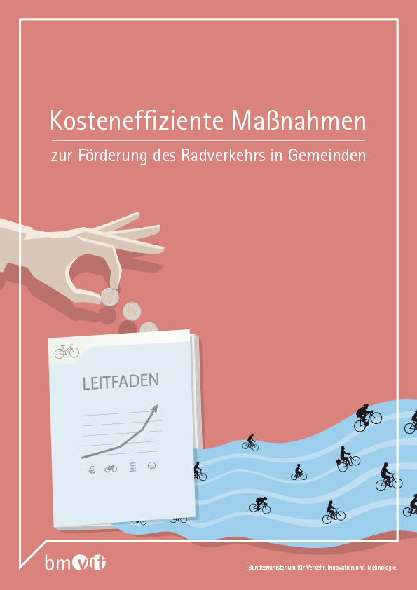 Titelblatt des Leitfadens "Kosteneffiziente Maßnahmen zur Förderung des Radverkehrs in Gemeinden"