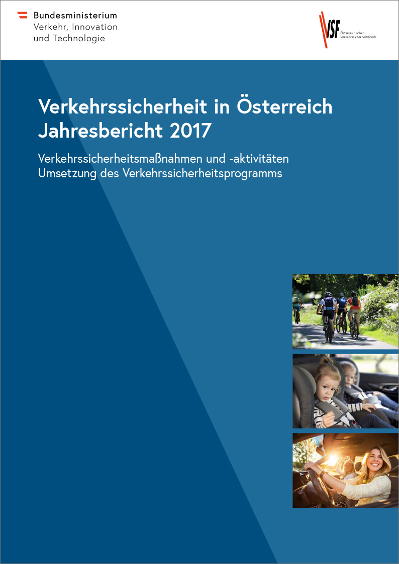Titelblatt zum Jahresbericht 2017 Verkehrssicherheit in Österreich