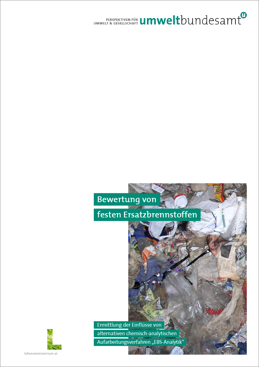 Titelblatt "Bewertung von festen Ersatzbrennstoffen"