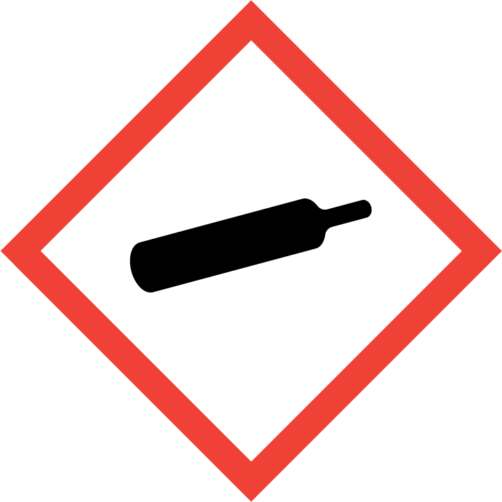 symbol for gas under pressure
