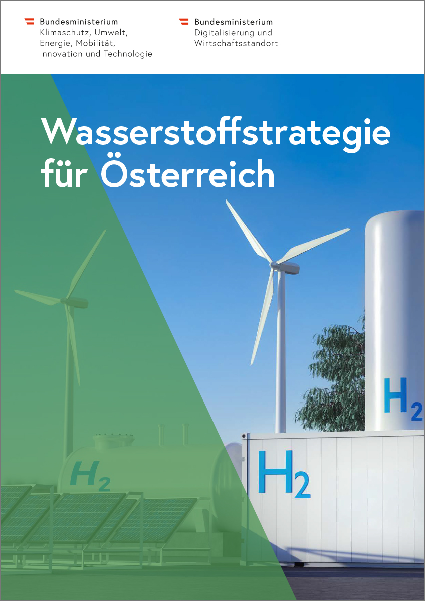 Titelblatt: "Wasserstoffstrategie für Österreich"