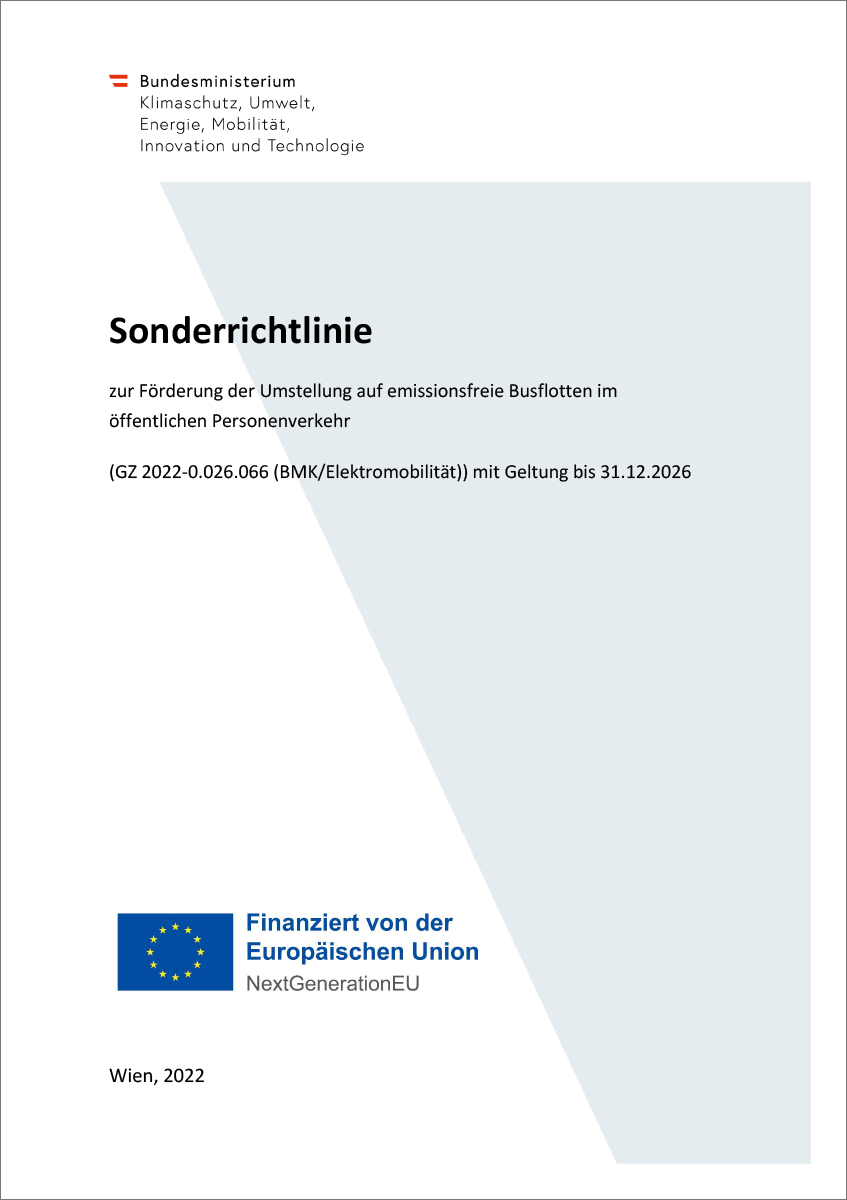 Titelblatt "Sonderrichtlinie EBIN"