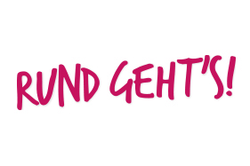 logo and writing "rund geht's"