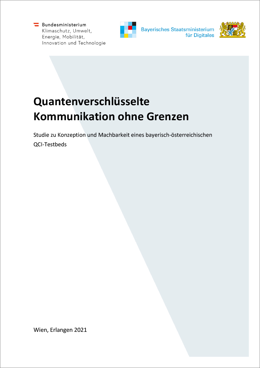 Titelblatt "Quantenverschlüsselte Kommunikation ohne Grenzen"