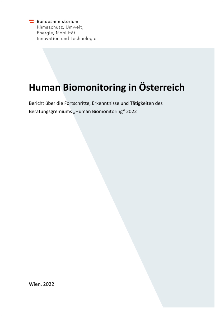 Titelblatt Bericht Human Biomonitoring