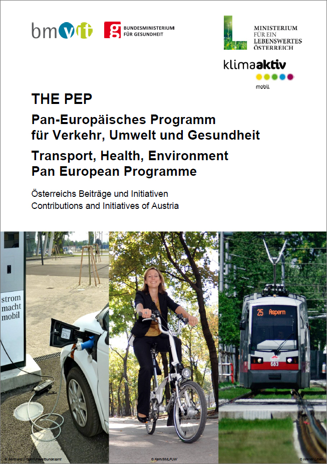 Titelblatt der Broschüre "Pan-Europäisches Programm für Verkehr, Umwelt und Gesundheit"