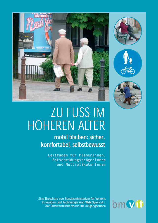 Titelbild der Broschüre "Zu Fuß im höheren Alter"