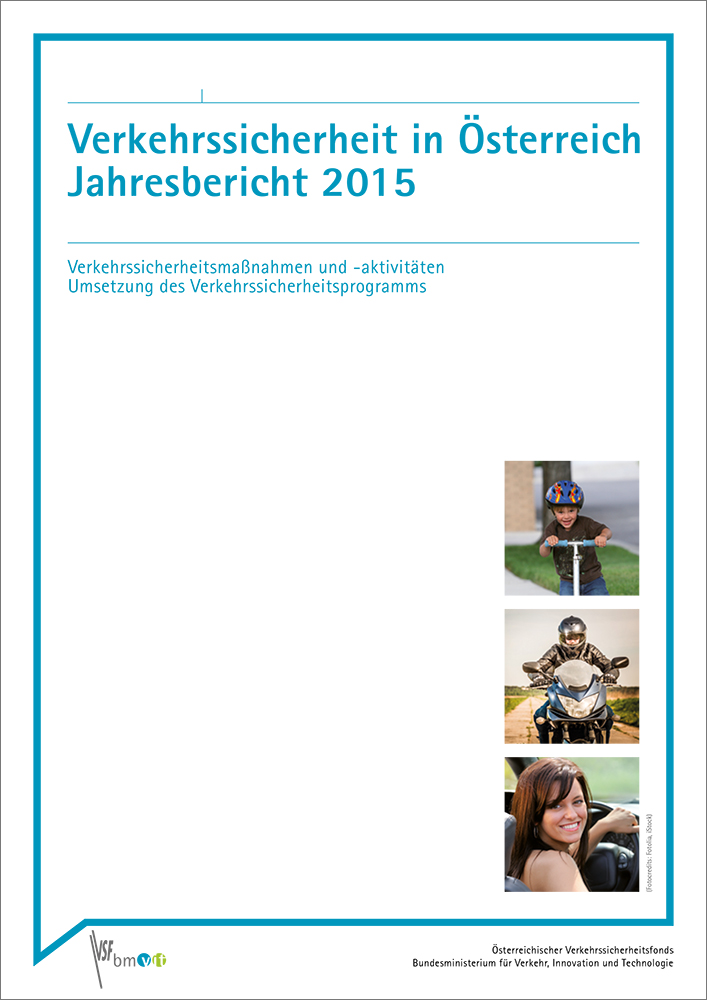 Titelblatt zum Jahresbericht 2015 Verkehrssicherheit in Österreich