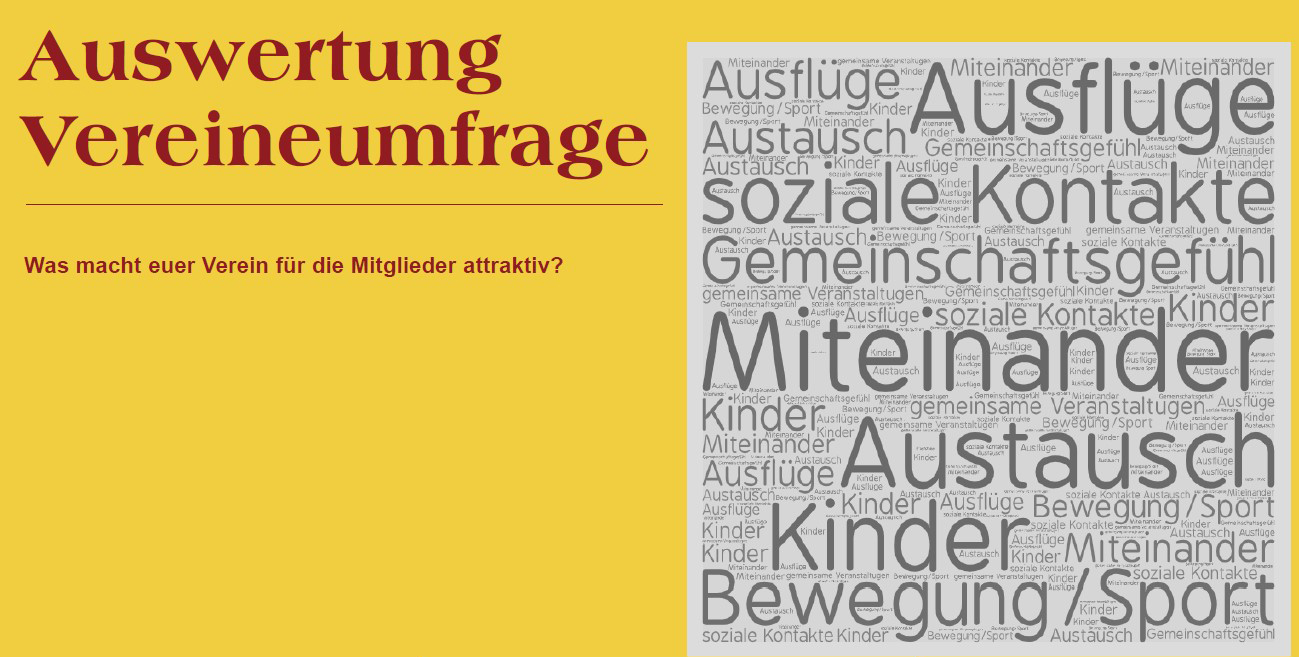 Titelblatt der Vereineumfrage der Gemeinde Langenegg