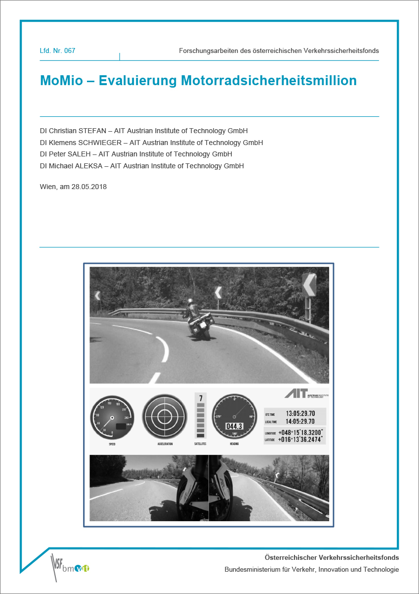 Titelblatt "Evaluierung Motorradsicherheitsmillion"