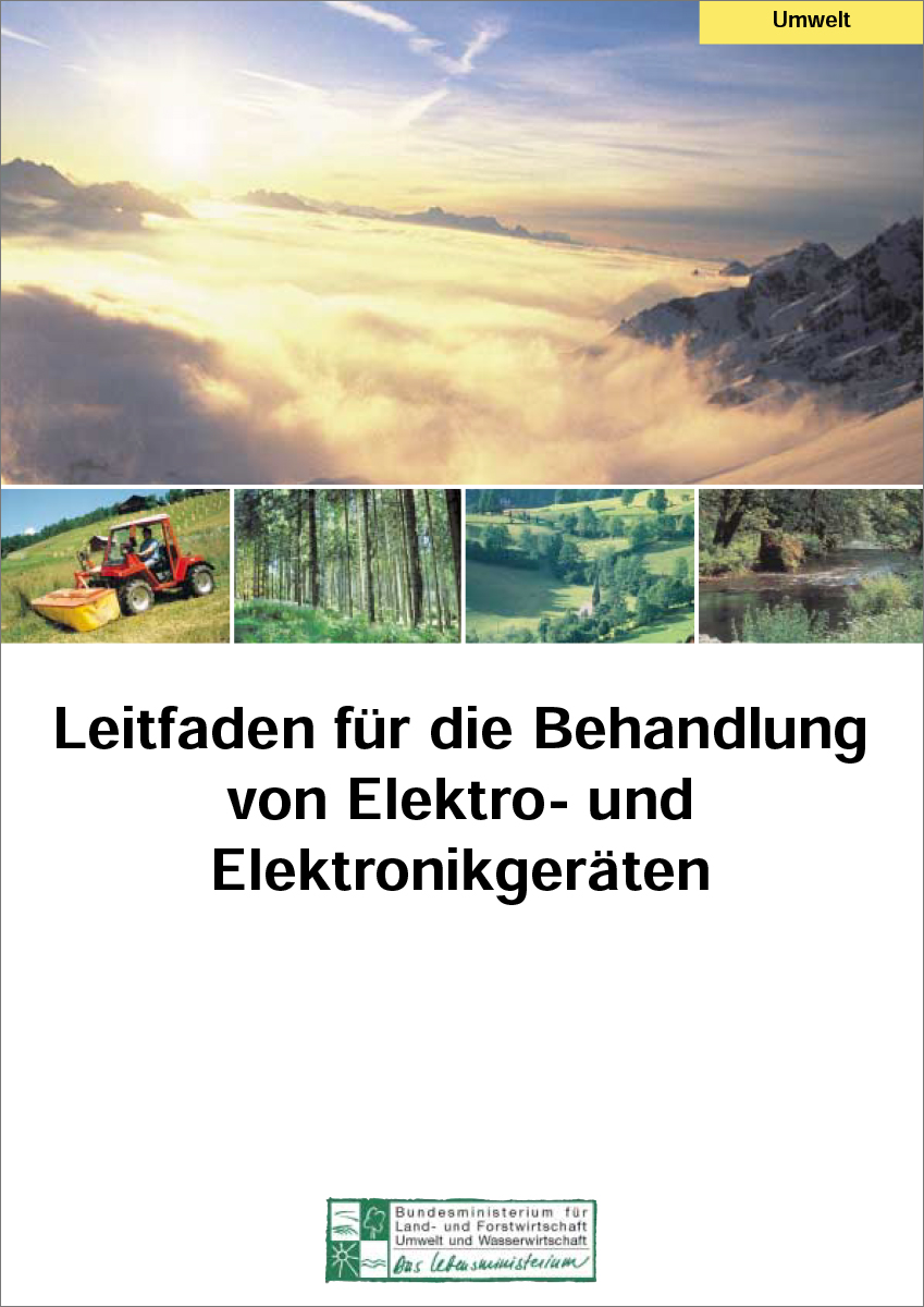 Titelblatt vom "Leitfaden für die Behandlung von Elektro- und Elektronikgeräten"