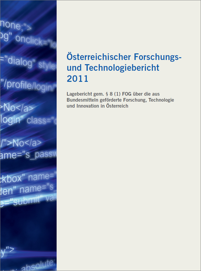 Titelbild der Publikation "Österreichischer Forschungs- und<br/>Technologiebericht 2011"