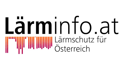 eine Karte Österreichs und der Schriftzug "Lärminfo"