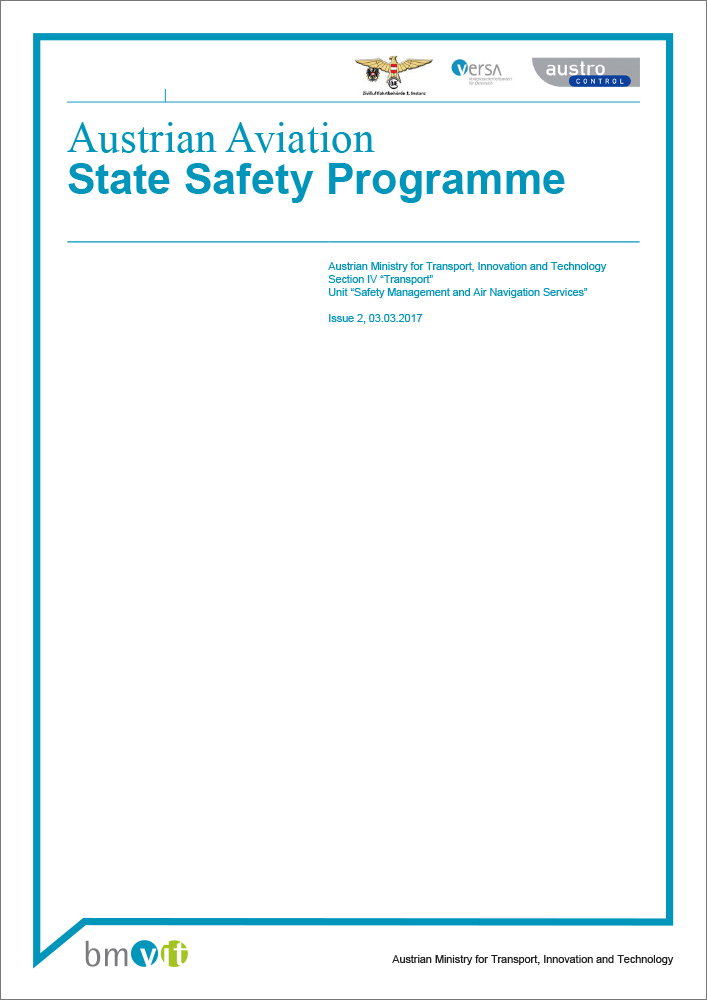 Titelblatt zum Staatssicherheitsprogramm für die Luftfahrt