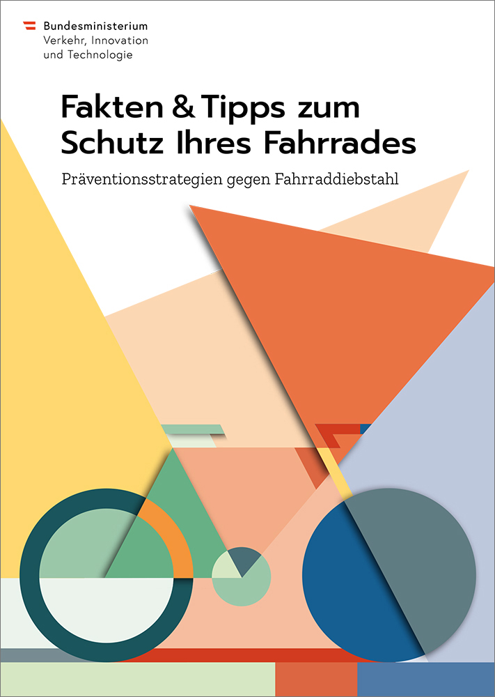 Titelblatt der Broschüre "Präventionsstrategien zum Fahrraddiebstahl"