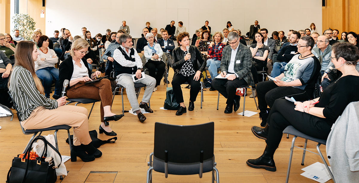 Diskussion während der Auftaktveranstaltung in Graz