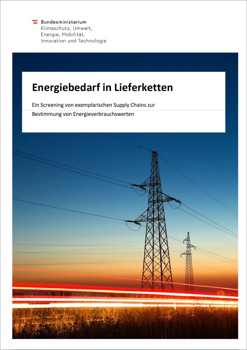 Titelblatt "Energiebedarf in Lieferketten"
