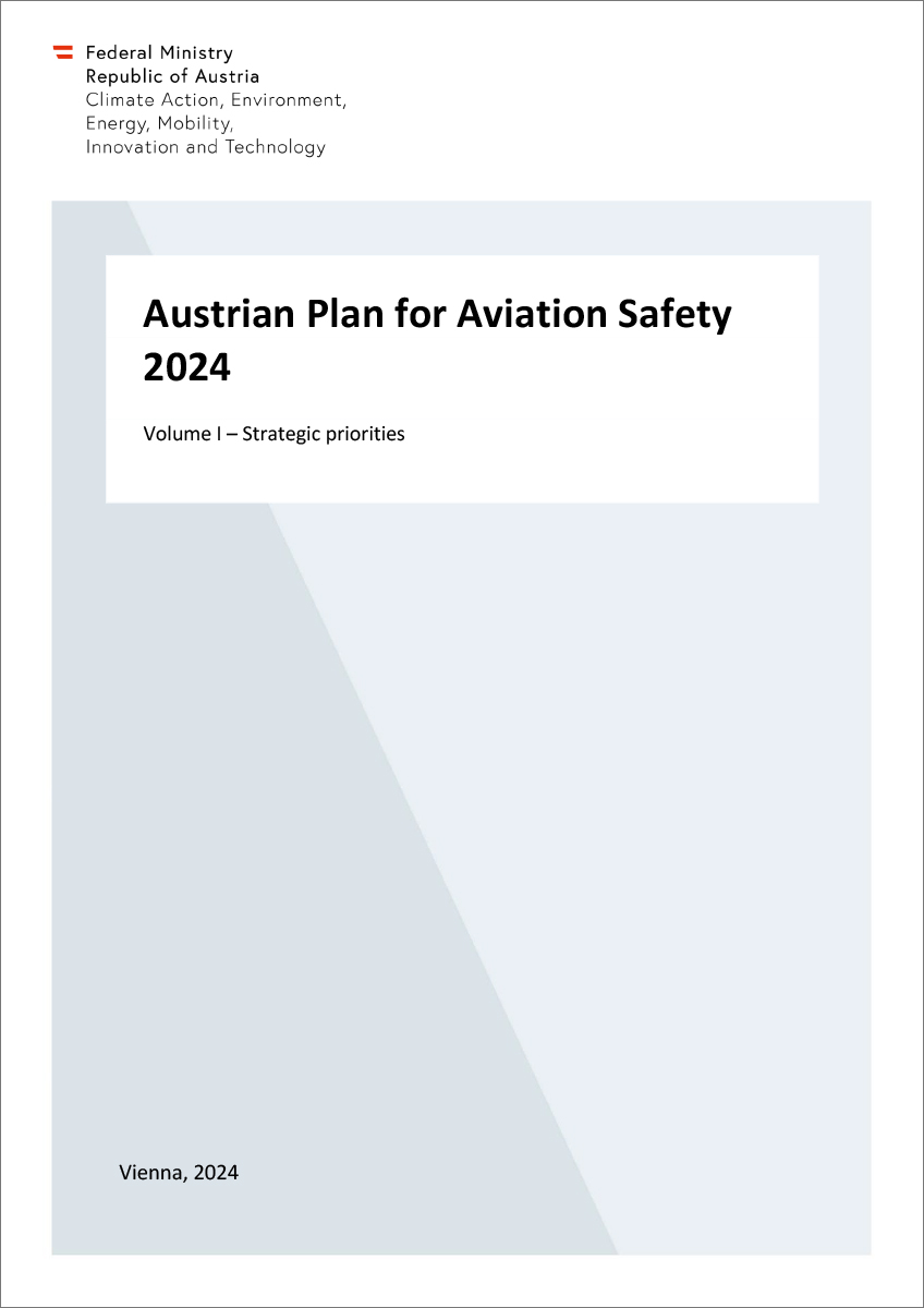 Cover of the Austrian Plan for Aviation Safety 2021