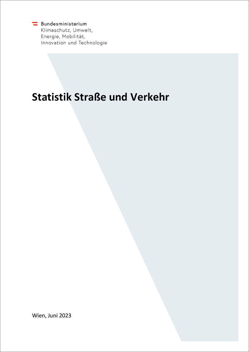 Titelbild der Broschüre Statistik Straße und Verkehr
