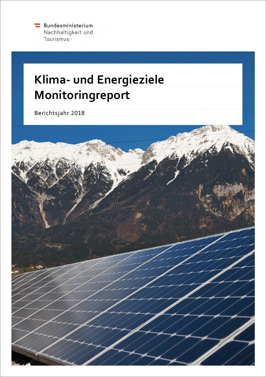Titelblatt "Klima- und Energieziele: Monitoringreport"