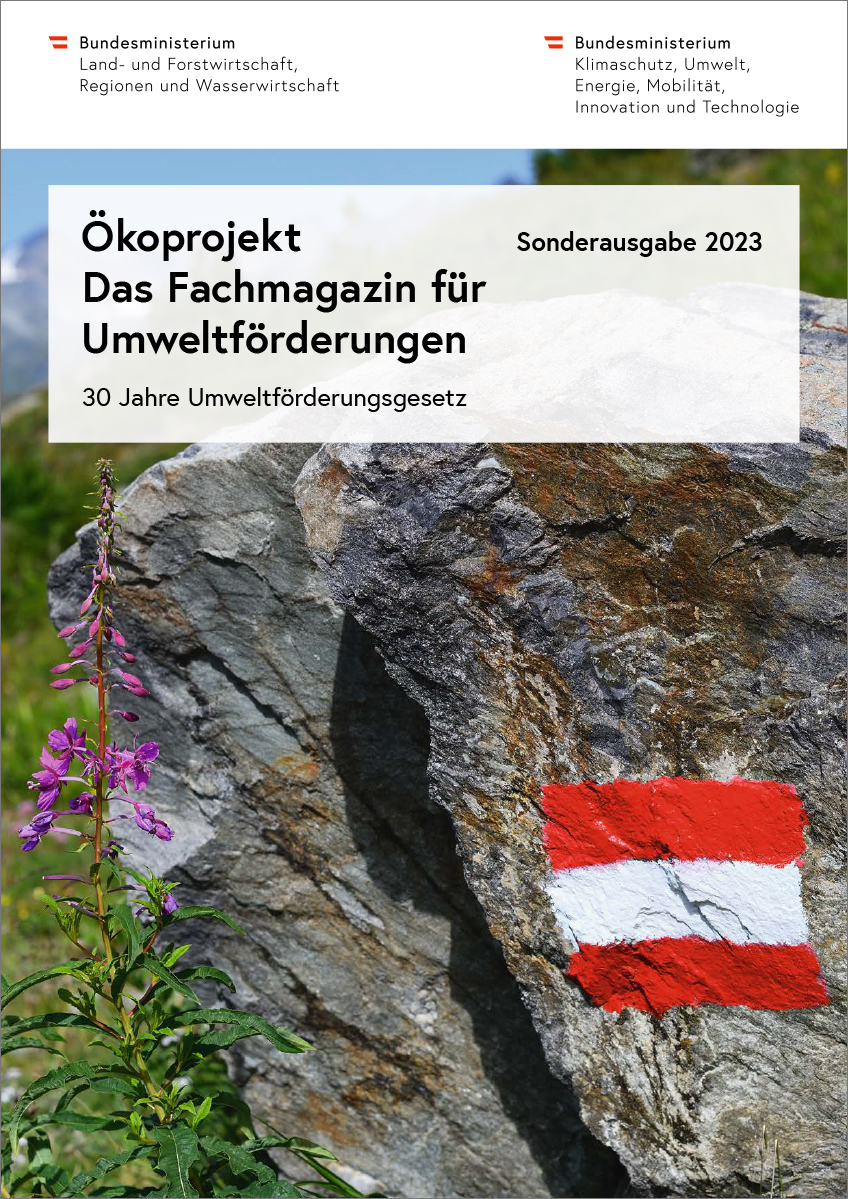 Titelblatt "Ökoprojekt: 30 Jahre Umweltförderungsgesetz"