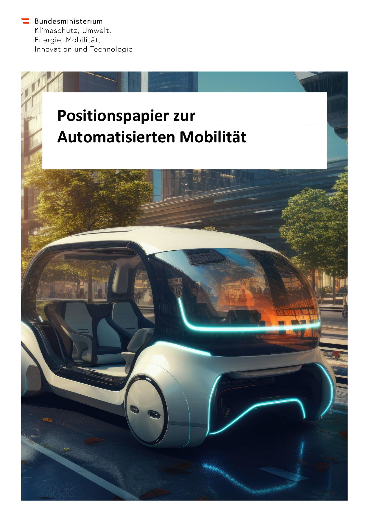 Titelblatt "Positionspapier zur Automatisierten Mobilität"