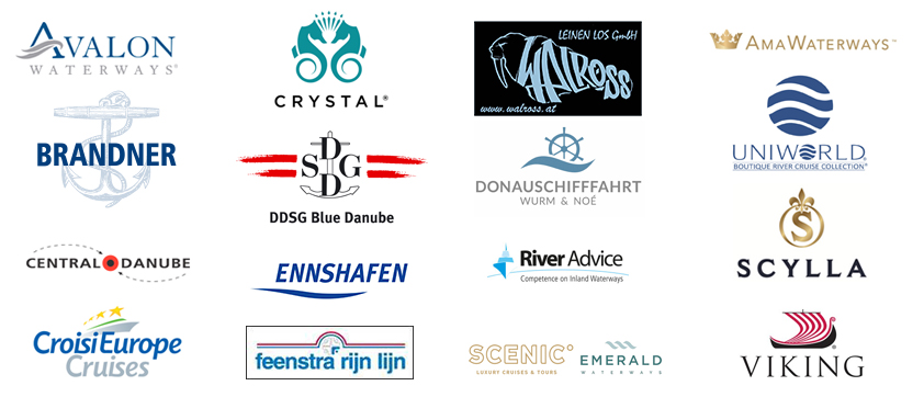 Logos von Unternehmen mit Deklaration zur Erhaltung der Gewässergesundheit