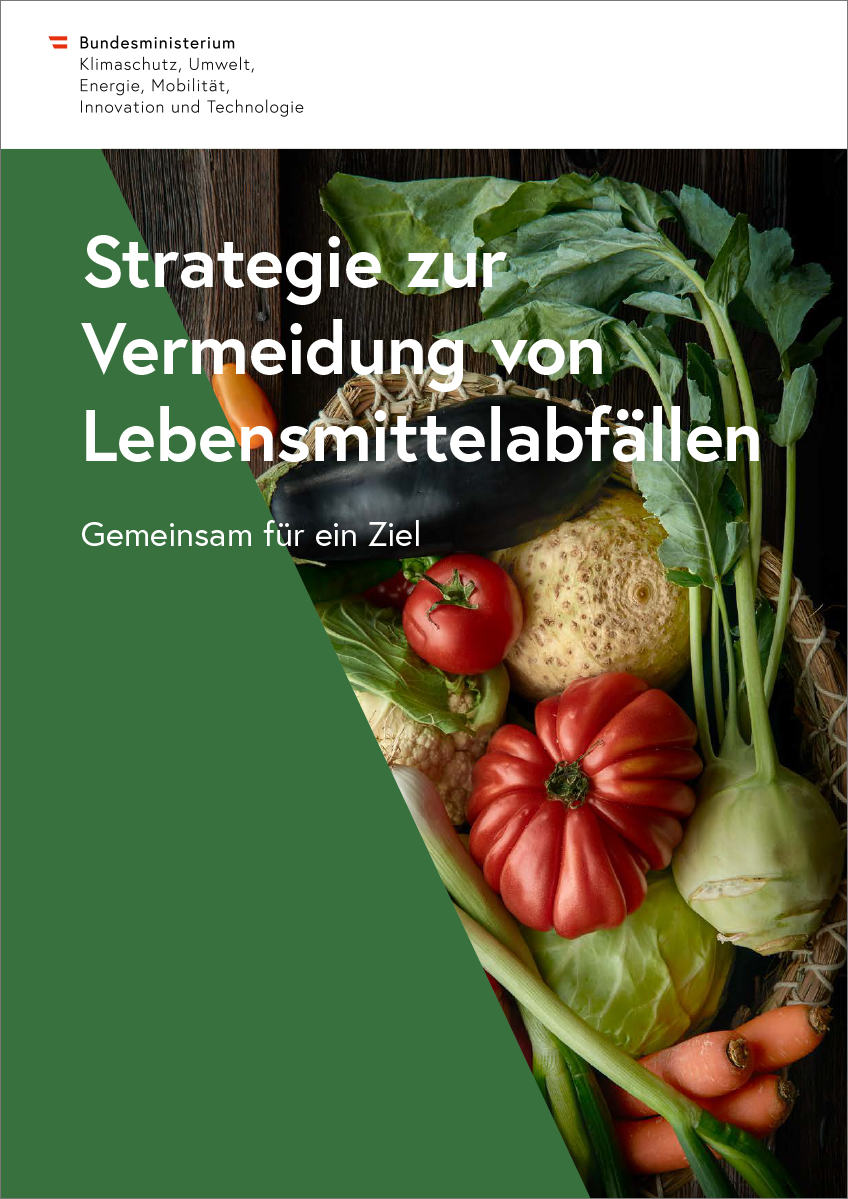 Titelblatt "Strategie zur Vermeidung von Lebensmittelabfällen"