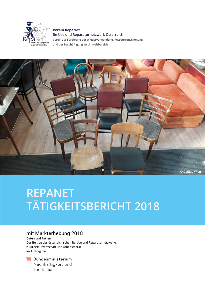 Titelblatt "Repanet Tätigkeitsbericht 2018"