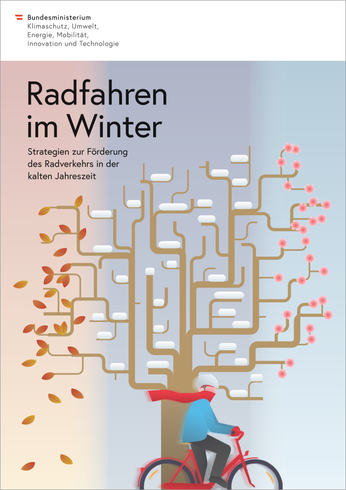 Titelblatt des Leitfadens "Radfahren im Winter"