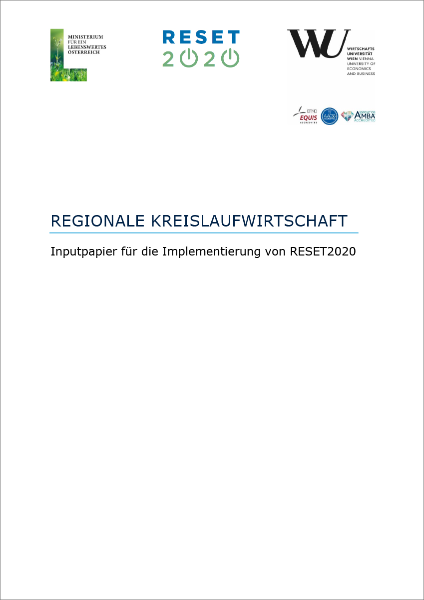 Titelblatt "Regionale Kreislaufwirtschaft"